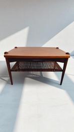 Vintage Dutch design salontafel met omkeerbaar blad, 50 tot 100 cm, Zo goed als nieuw, Minder dan 50 cm, Rechthoekig