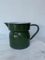 Antieke Groene Emaille Kan - Vintage Decoratie Keuken Landel, Ophalen of Verzenden