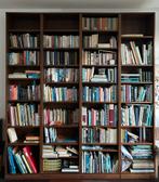 Mooie boekenkast  215 breed 240 hoog, Ophalen, 200 cm of meer, Zo goed als nieuw, 200 cm of meer