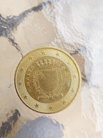 50 cent euromunt uit Malta 2021 beschikbaar voor biedingen