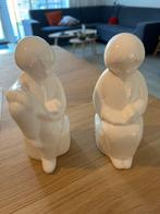 Leuke vintage boekensteunen jaren 80 van delfts wit keramiek, Verzamelen, Beelden en Beeldjes, Ophalen of Verzenden, Zo goed als nieuw