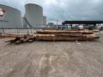 Oude eiken gebinten ±100 jaar oud – 7m en 2,5m balken, Doe-het-zelf en Verbouw, Hout en Planken, Ophalen, 25 tot 50 mm, Eiken
