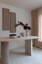 Prachtige travertin eettafel Diano - 160 t/m 240cm, Ophalen, Vijf personen of meer, Rechthoekig, Nieuw
