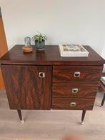 Vintage Palissander Kast, Huis en Inrichting, Ophalen, Gebruikt, 100 tot 150 cm, Met lade(s)