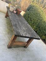 Zware eikenhouten tuintafel 8 pers, Ophalen, Gebruikt, Rechthoekig, Hout