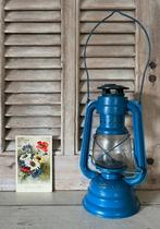 Metaloglobus nr. 104E blauwe lantaarn stormlamp, Antiek en Kunst, Ophalen of Verzenden