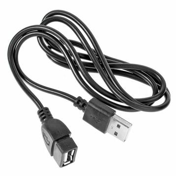 USB-A Verlengkabel - 0,2 meter - Zwart - Gratis Verzending beschikbaar voor biedingen
