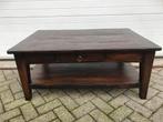 MASSIEVE OUD TEAKHOUTEN SALONTAFEL coffeetable Flamant, Ophalen