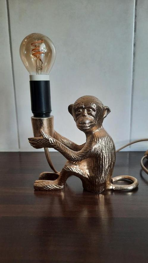 Tafellamp "aap" met 195cm snoer 20cm hoog met schakelaar, Huis en Inrichting, Lampen | Tafellampen, Zo goed als nieuw, Minder dan 50 cm