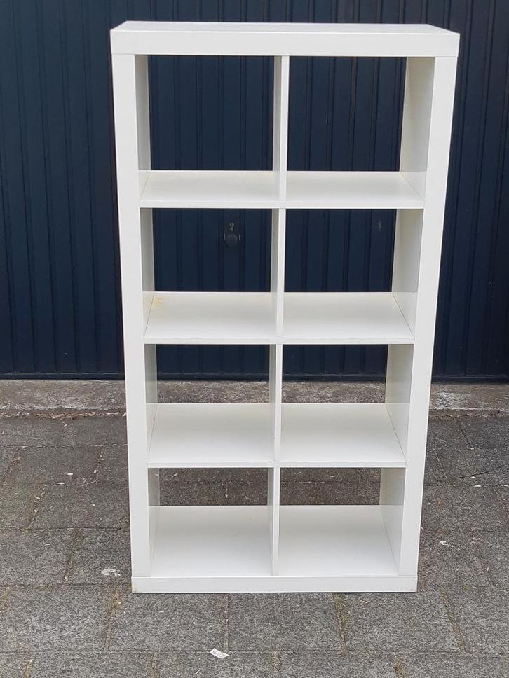 1 witte IKEA KALLAX open kast/vakkenkast met 8 vakken, Huis en Inrichting, Kasten | Overige, Gebruikt, Ophalen