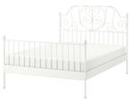 Ikea Leirvik bed 140x200, Huis en Inrichting, Slaapkamer | Bedden, Ophalen, Wit, Tweepersoons, 140 cm
