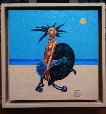 "Meermin" Origineel schilderij   beschikbaar voor biedingen