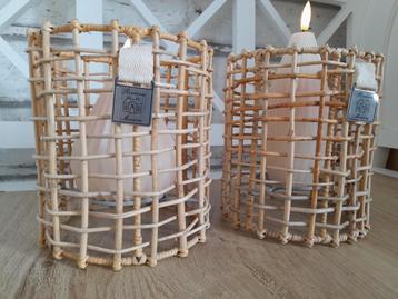 2 rattan kaarshouders van riviera maison  beschikbaar voor biedingen