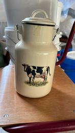 Vintage Emaille Melkbus met Koe, Antiek en Kunst, Antiek | Emaille, Ophalen of Verzenden