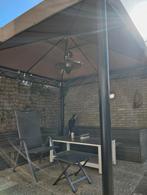 3x3m Tuin Paviljoen / Luxe Partytent / Prieel - Taupe, Tuin en Terras, Partytenten, Ophalen, Zo goed als nieuw, Minder dan 5 meter