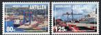 Nederlandse antillen nvph nrs. 1006/1007 Containers schepen, Postzegels en Munten, Postzegels | Nederlandse Antillen en Aruba