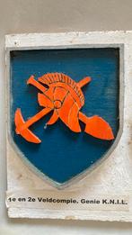 KNIL 1e en 2e Veldcompagnie Genie, Ophalen of Verzenden, Landmacht, Nederland, Embleem of Badge