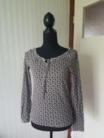 Boho bohemian stijl bruin witte Boysen's top, carmen hals S, Bruin, Verzenden, Boysen's, Lange mouw
