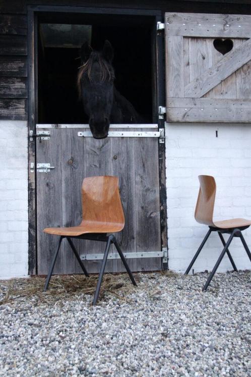 "Originele Galvanitas S30 Stoelen Honingkleur en Lichtgrijs, Huis en Inrichting, Stoelen, Gebruikt, Vijf, Zes of meer stoelen