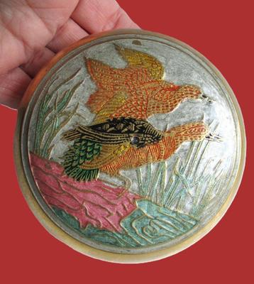 Cloisonne snuisterijen Juwelen Sieradendoosje~Eenden~Messing beschikbaar voor biedingen