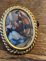 Handgeschilderde broche Pastaud Limoges, Ophalen of Verzenden