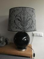 2 mooie grote lampen zwart met barok kap grijs, Ophalen, Zo goed als nieuw, 75 cm of meer