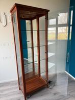 Kersenhouten Vitrinekast met Verlichting, Huis en Inrichting, Kasten | Vitrinekasten, 50 tot 100 cm, Zo goed als nieuw, Kersenhout