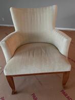 stoel - kleur ivoor wit -  ribfluweel stof, Huis en Inrichting, Stoelen, Ophalen, Gebruikt, Klassiek, Wit