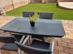 Tuinset: Tafel + 4 Stoelen, Ophalen, Gebruikt, Rechthoekig, Kunststof