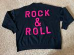 Moocci Oversized trui zwart-roze rock&roll one size, Maat 38/40 (M), Zwart, Ophalen of Verzenden, Zo goed als nieuw