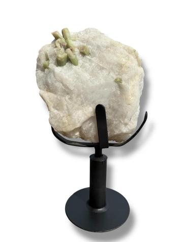 Groene toermalijnkwarts in moedergesteente - UNIEK STUK !!  beschikbaar voor biedingen