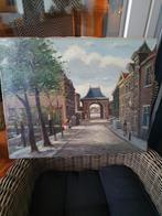 Schilderij van een stadsgezicht, Ophalen of Verzenden