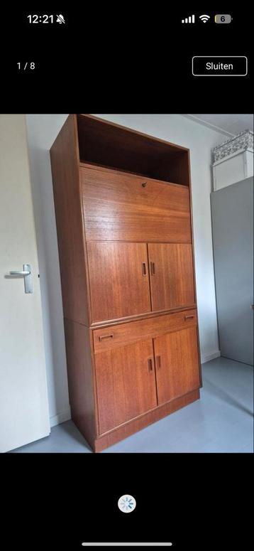 Vintage retro (buffet?) kast met klep beschikbaar voor biedingen