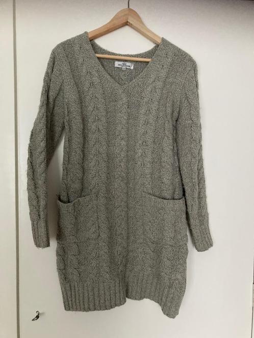 lange wollen trui, Kleding | Dames, Truien en Vesten, Zo goed als nieuw, Maat 38/40 (M), Grijs, Ophalen of Verzenden