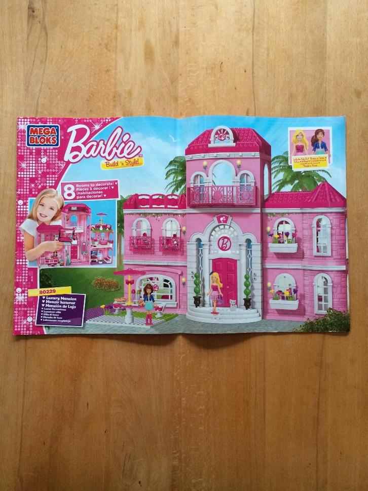 Barbie Megabloks - Luxueuze villa (80229), Kinderen en Baby's, Speelgoed | Bouwstenen, Gebruikt, Megabloks, Ophalen of Verzenden