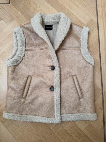 Bodywarmer vegan leer met teddy Drole de copine maat s/m beschikbaar voor biedingen