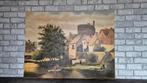 Stads aanzicht, Antiek en Kunst, Kunst | Schilderijen | Klassiek, Ophalen of Verzenden