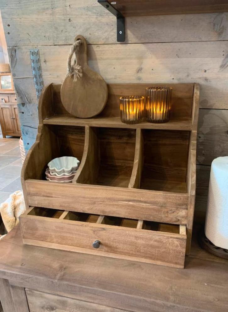 Mooie gruttersbak met lade nieuw, Huis en Inrichting, Woonaccessoires | Overige, Nieuw, Ophalen of Verzenden