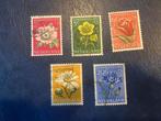 Zomerzegels 1952 NVPH 583-587, Postzegels en Munten, Verzenden, Na 1940, Gestempeld