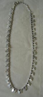 Vintage ketting collier zilverkleurig, Ophalen of Verzenden, Overige materialen, Ketting