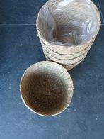 Rieten Manden Set - 5 stuks, Mand, Rond, Ophalen of Verzenden, Zo goed als nieuw