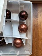 Glazen kerstballen bruin/brons, Diversen, Kerst, Ophalen, Zo goed als nieuw