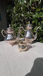 Antiek Zilverkleurig Theeservies, Antiek en Kunst, Antiek | Goud en Zilver, Ophalen of Verzenden, Zilver