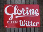 Emaille reclamebord oud antiek Glorine 1950 - 1960, Ophalen of Verzenden, Gebruikt, Reclamebord