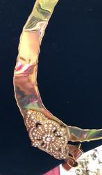 Choker, Ophalen of Verzenden, Zo goed als nieuw, Goud, Met kristal