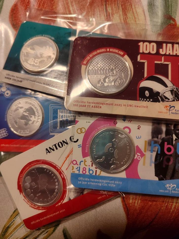 Coincards € 5 en € 10 Nederland UNC, Postzegels en Munten, Munten | Nederland, Setje, Euro's, Koningin Beatrix, Zilver, Ophalen of Verzenden