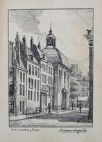 A.W. van Munster: Posthoornsteeg met Lutherse kerk, R'dam, Antiek en Kunst, Ophalen of Verzenden