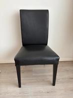 SET VAN 4 ZWARTE EETKAMERSTOELEN HOUT/SKAI (Z.G.A.N.), Ophalen, Zo goed als nieuw, Zwart, Hout