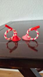 2 Celluloid Mini Hoorns 5cm., Ophalen of Verzenden