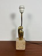 Gesigneerde Philippe Jean bronzen tafellamp, Frankrijk 1970, Ophalen of Verzenden, Gebruikt, Minder dan 50 cm